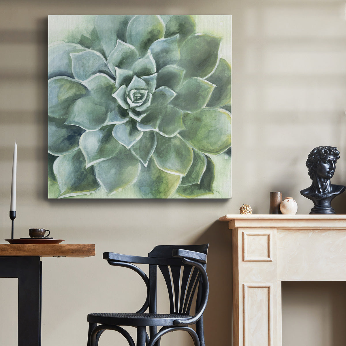 Verdant Succulent II-Premium Gallery Wrapped Canvas - Ready to Hang