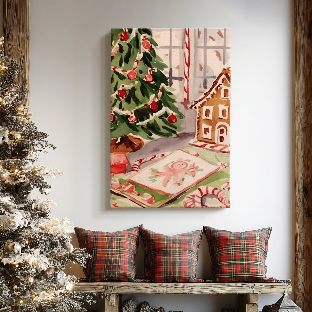 Golden Garland of Cottage - Canvas Art Print