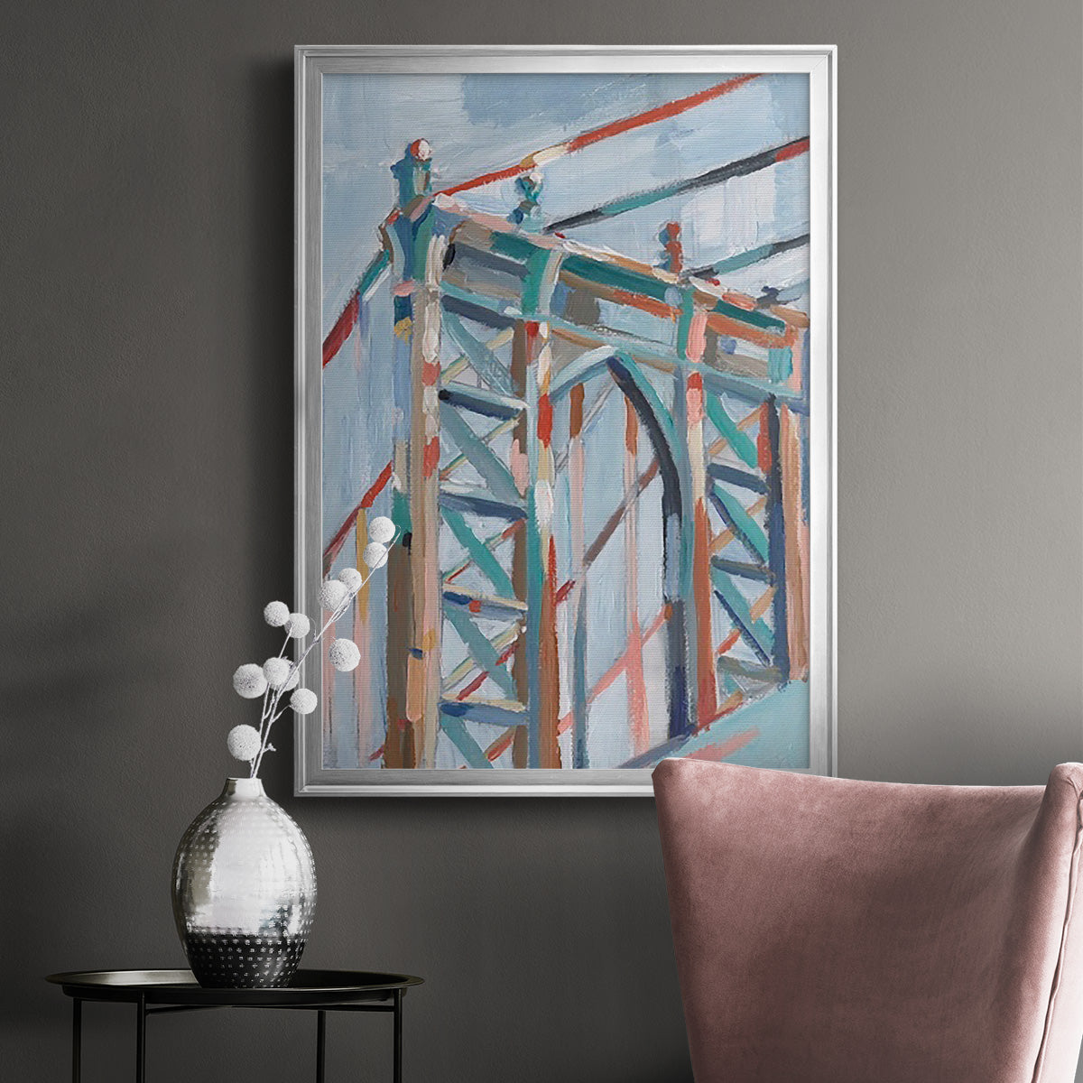 Big City Colors II - Modern Framed Canvas Print