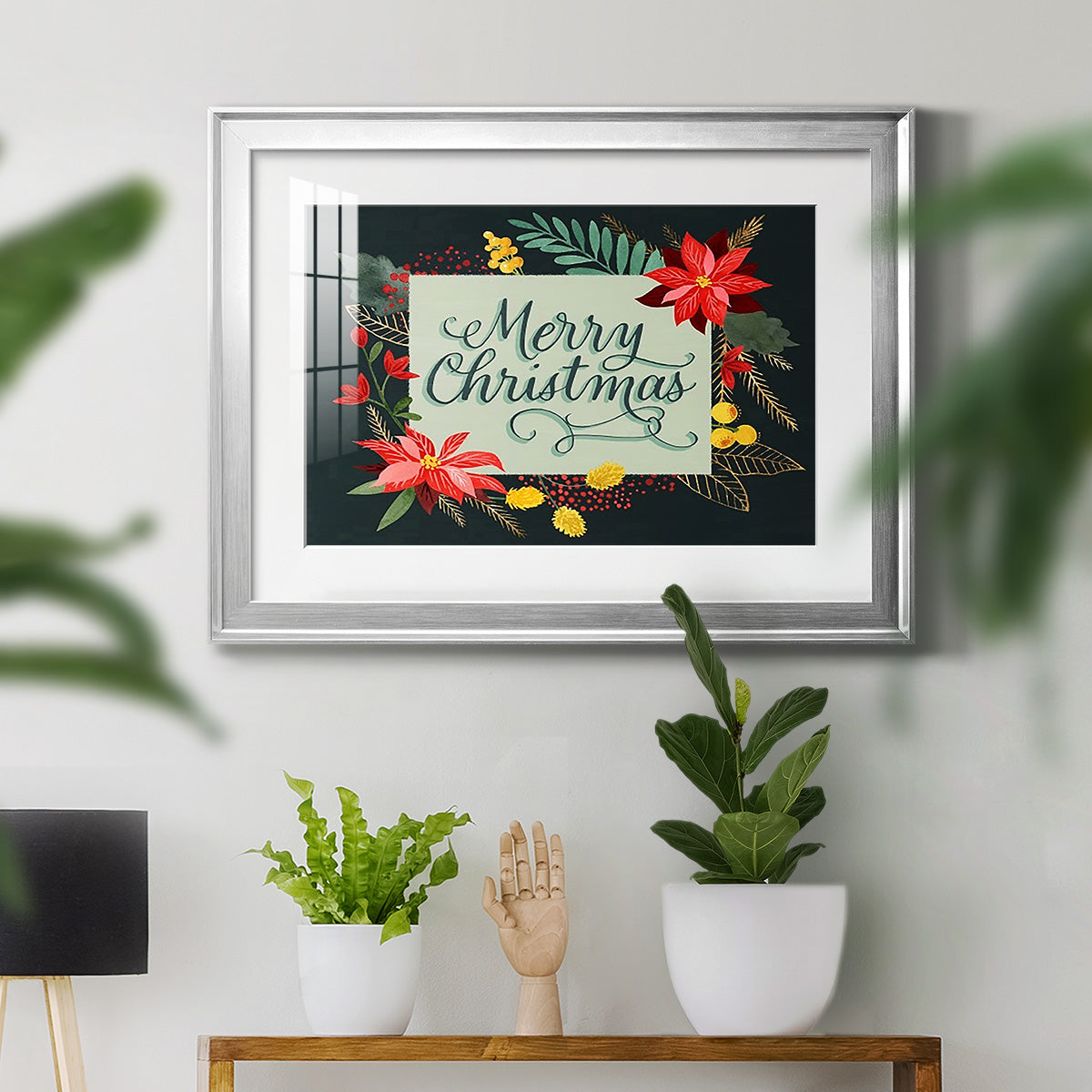 Bright Christmas Night  I - Modern Framed Art Print