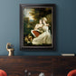Classical portrait of the Frankland sisters by John Hoppner in an ornate black frame with gilded inner detail displayed in a dark-toned interior setting.