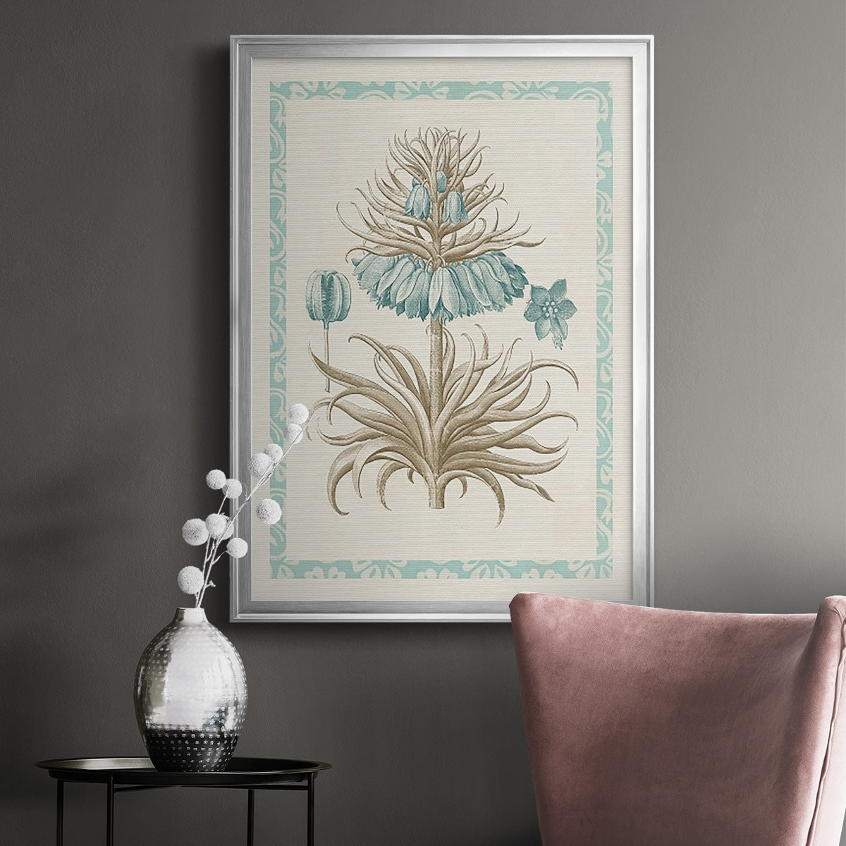 Willow Blue Besler II - Modern Framed Canvas Print