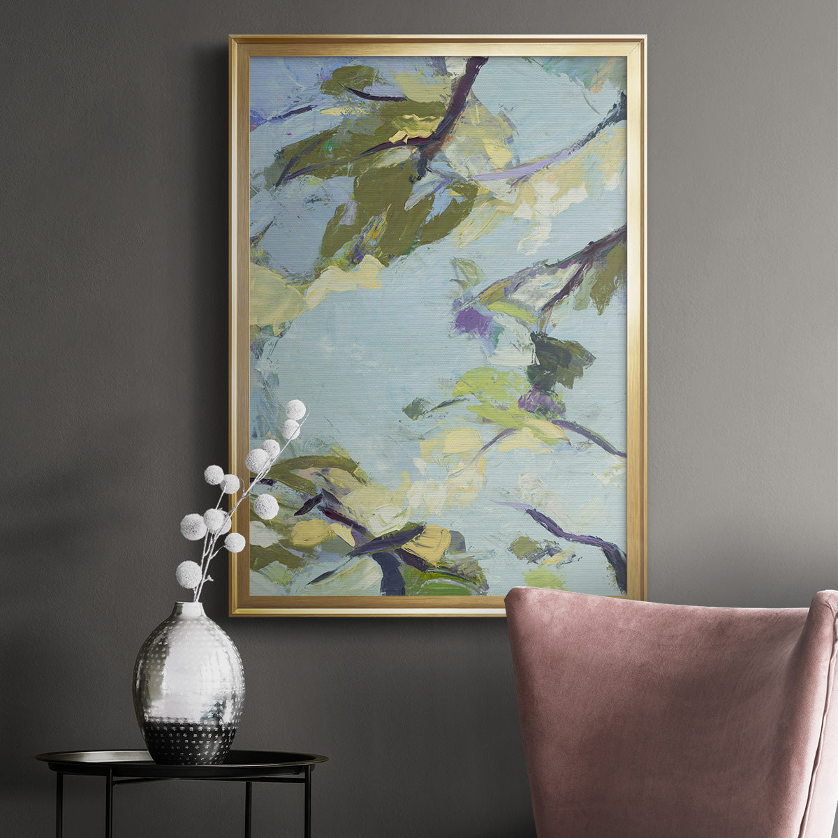 Aqua Sky - Modern Framed Canvas Print