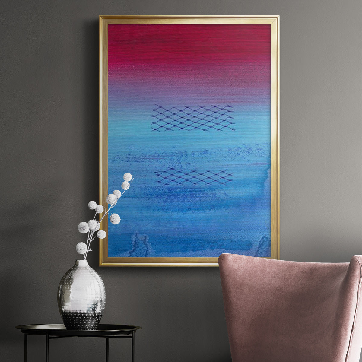 Gently Oppose II - Modern Framed Canvas Print