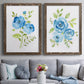 Blue Morning Bouquet I - Premium Framed Canvas 2 Piece Set - Ready to Hang