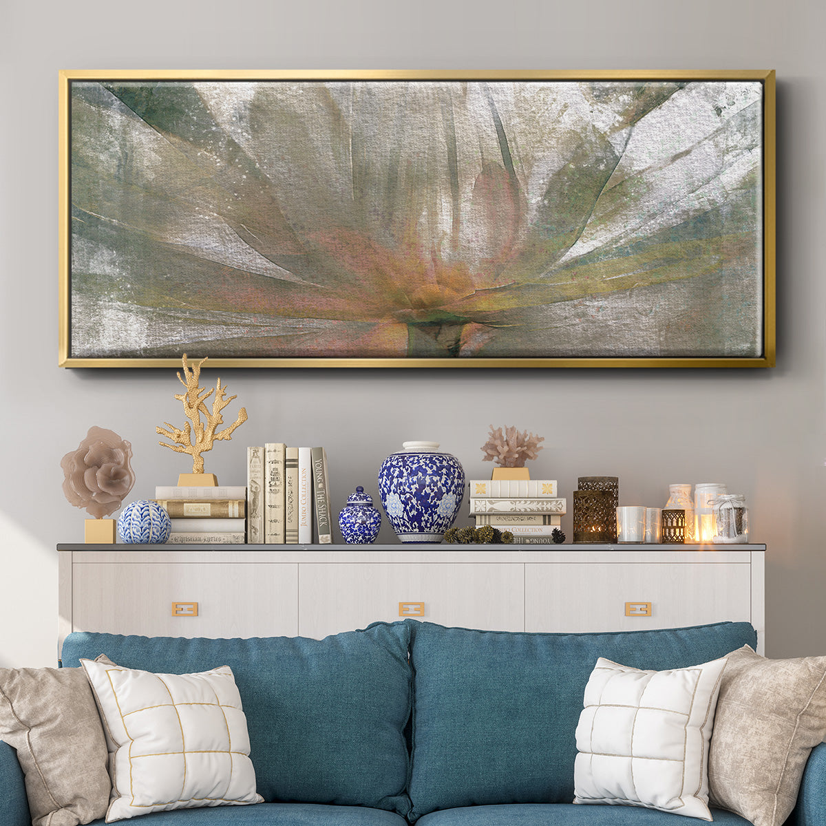 Lily Light - Floater Framed Canvas Print