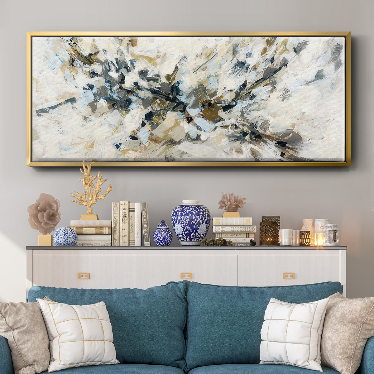 Rising Falcon - Floater Framed Canvas Print