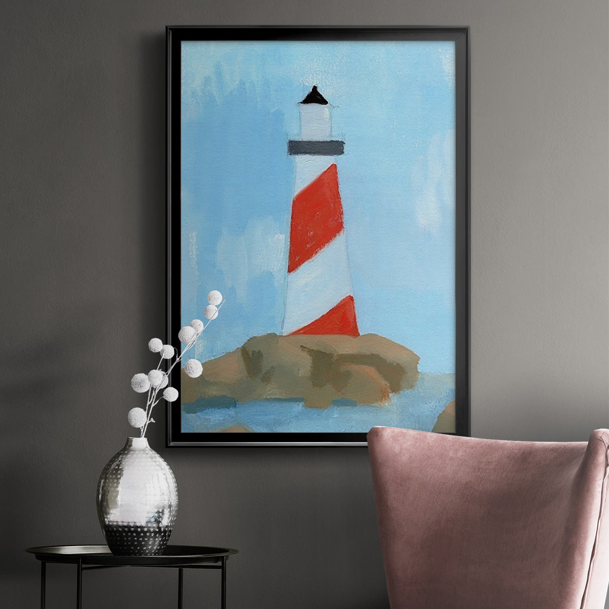 Lookout Point I - Modern Framed Canvas Print
