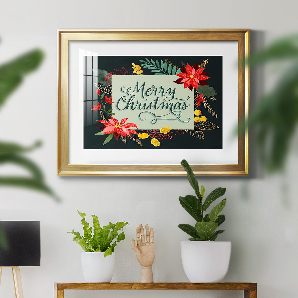 Bright Christmas Night  I - Modern Framed Art Print