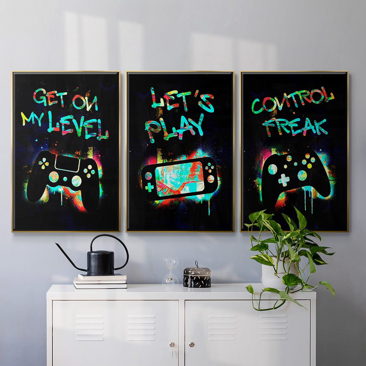 Gamer Tag I - Floater Framed Canvas Set