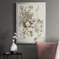 Sepia Botanical Journal IX - Modern Framed Canvas Print