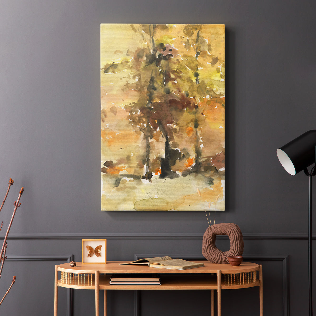 Fall Foliage Watercolor I - Canvas Art Print