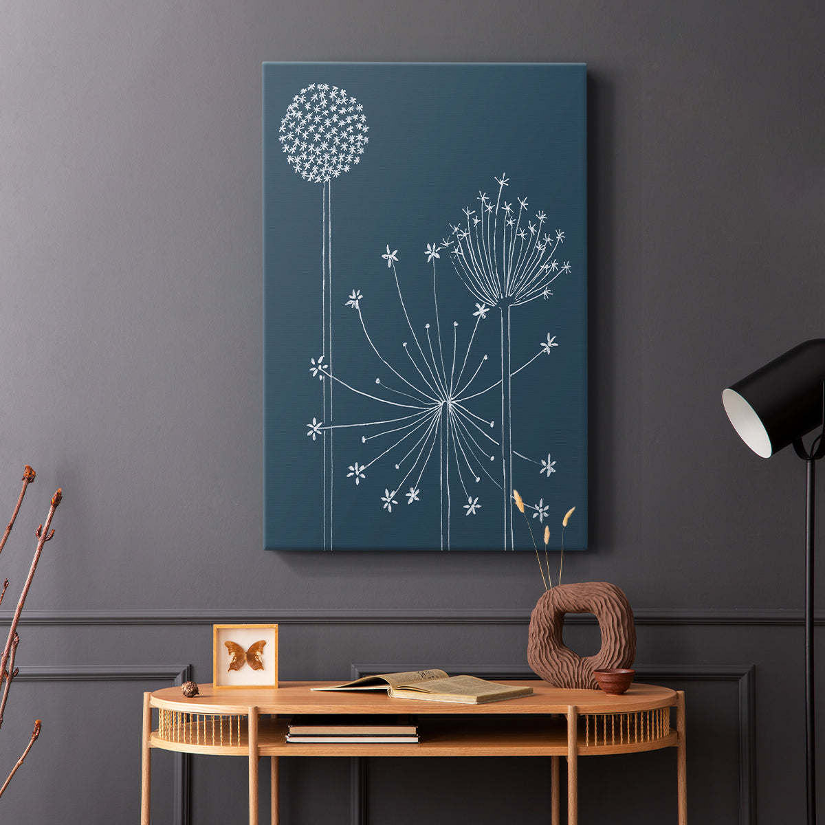 Graphic Alliums I - Canvas Art Print