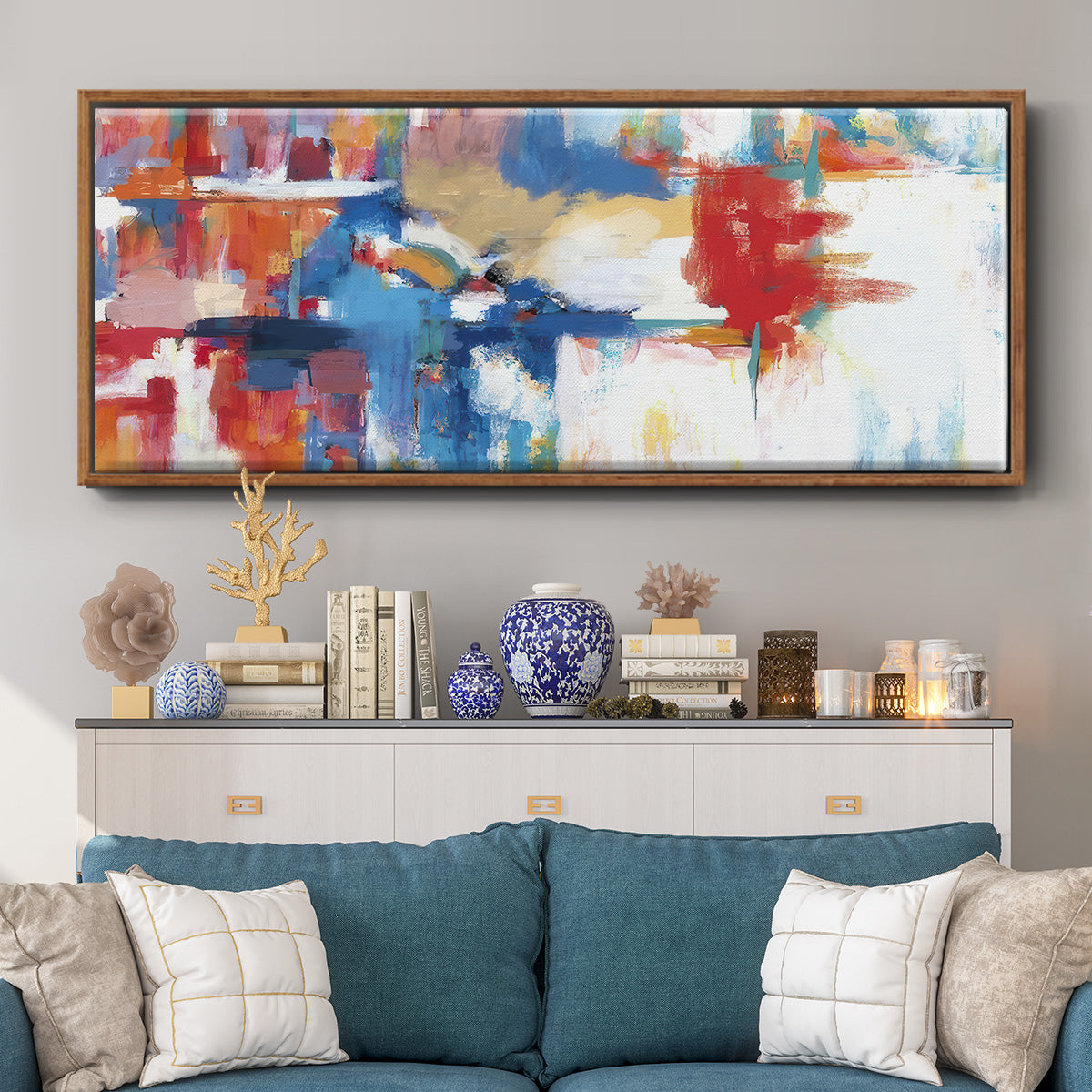 City Night I  - Floater Framed Canvas Print