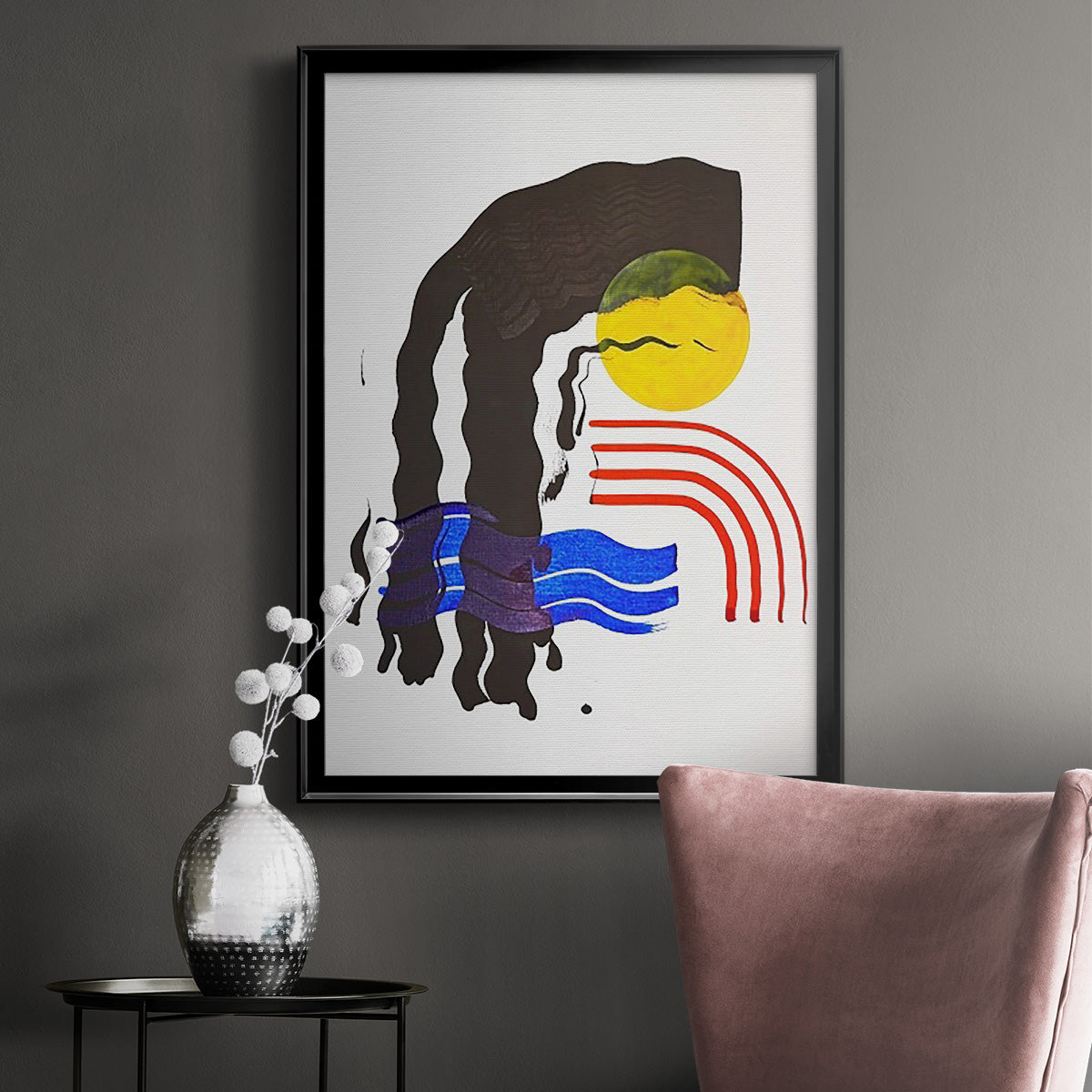 Shifting I - Modern Framed Canvas Print
