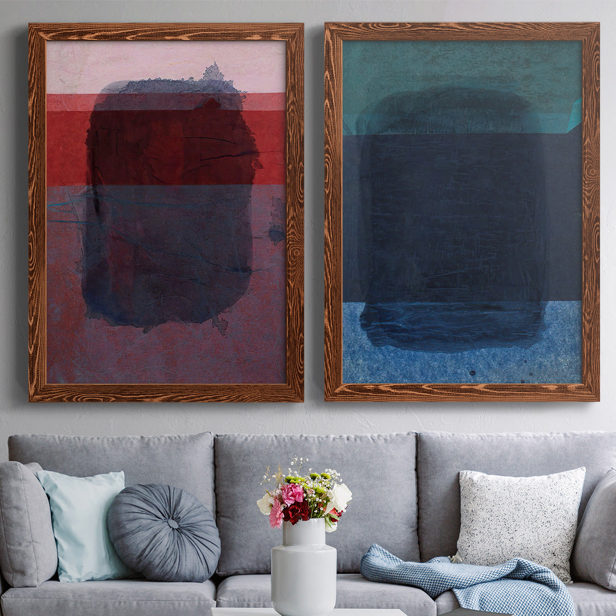 Remembering Rothko I - Premium Framed Canvas 2 Piece Set - Ready to Hang