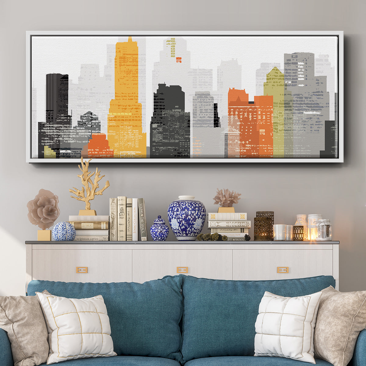 Element City - Floater Framed Canvas Print