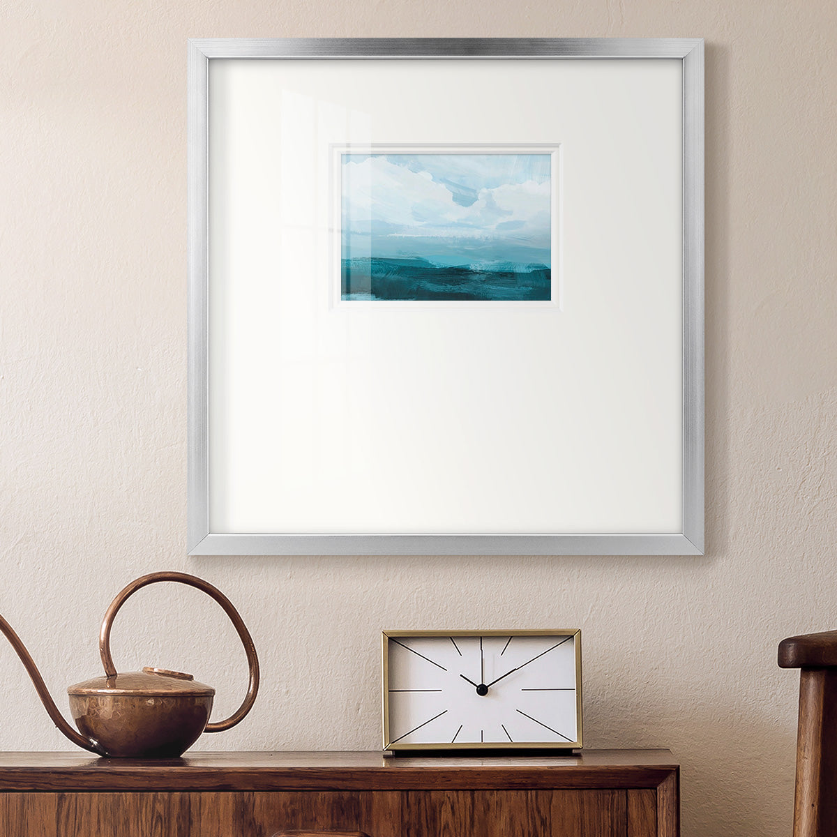 Azure Rising III Premium Framed Print Double Matboard