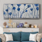 Blue Day Garden - Floater Framed Canvas Print