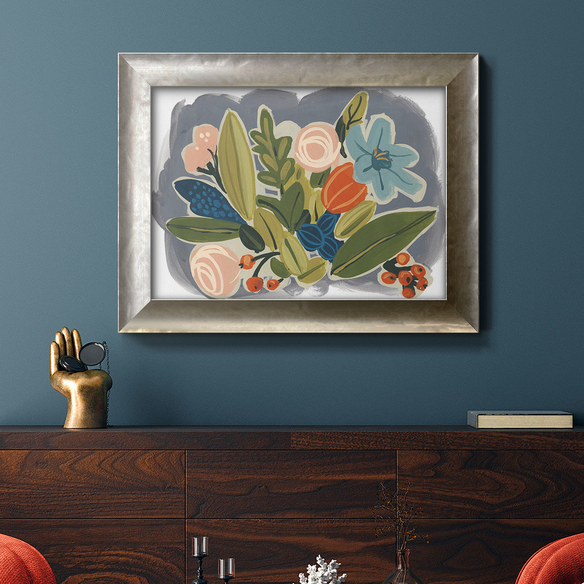 Bright Botany II Premium Framed Canvas- Ready to Hang