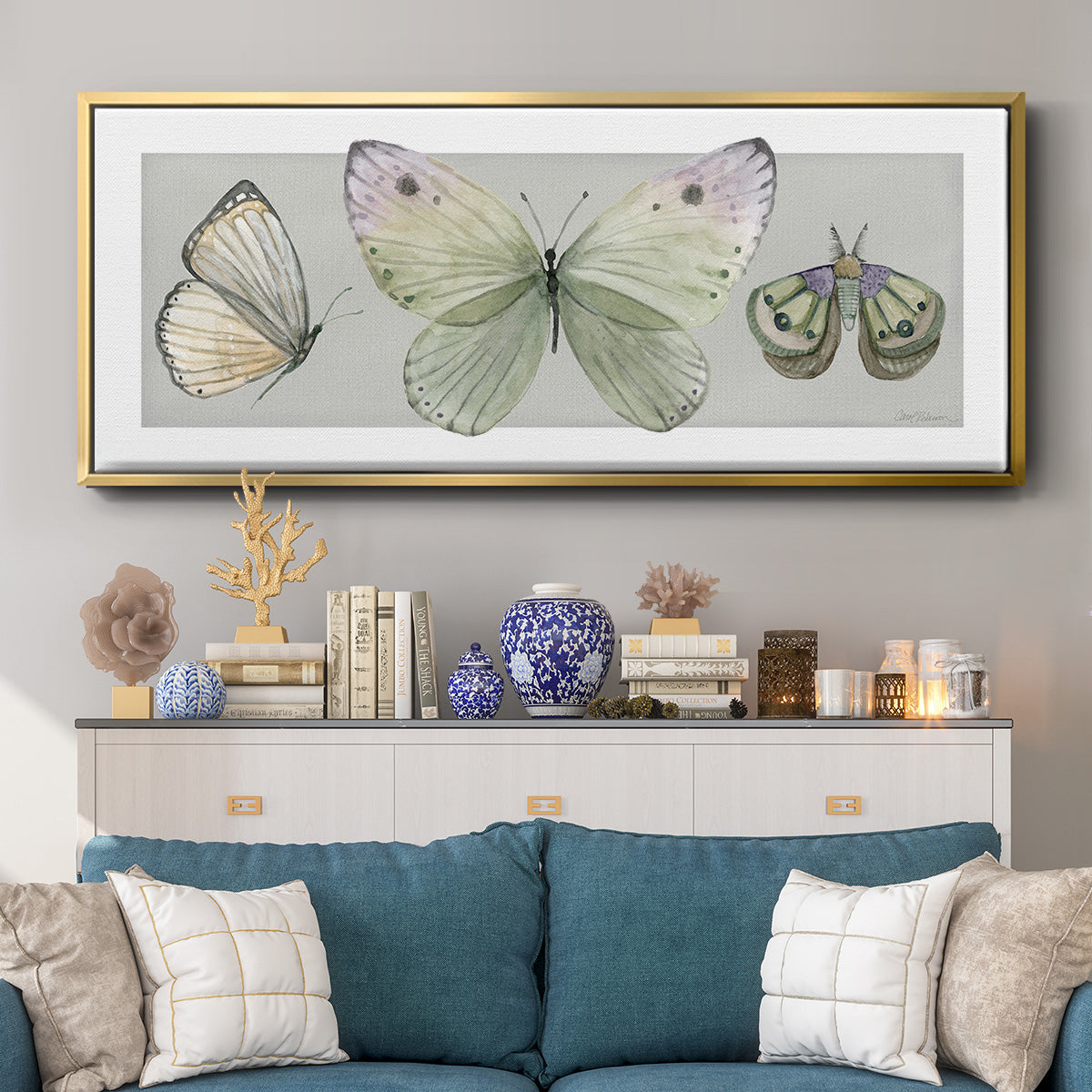 Pretty Insects II - Floater Framed Canvas Print