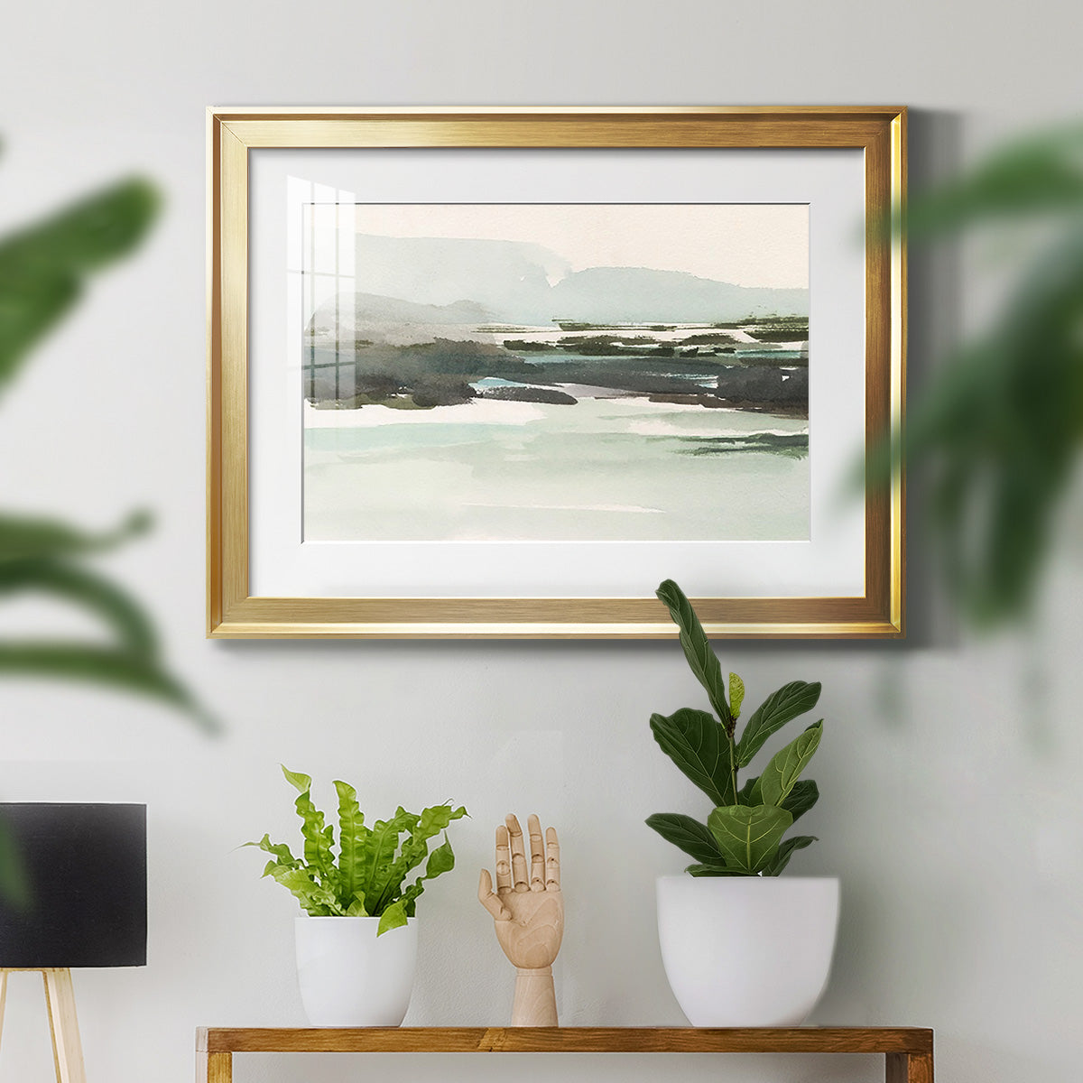 Turquoise Marsh I - Modern Framed Art Print