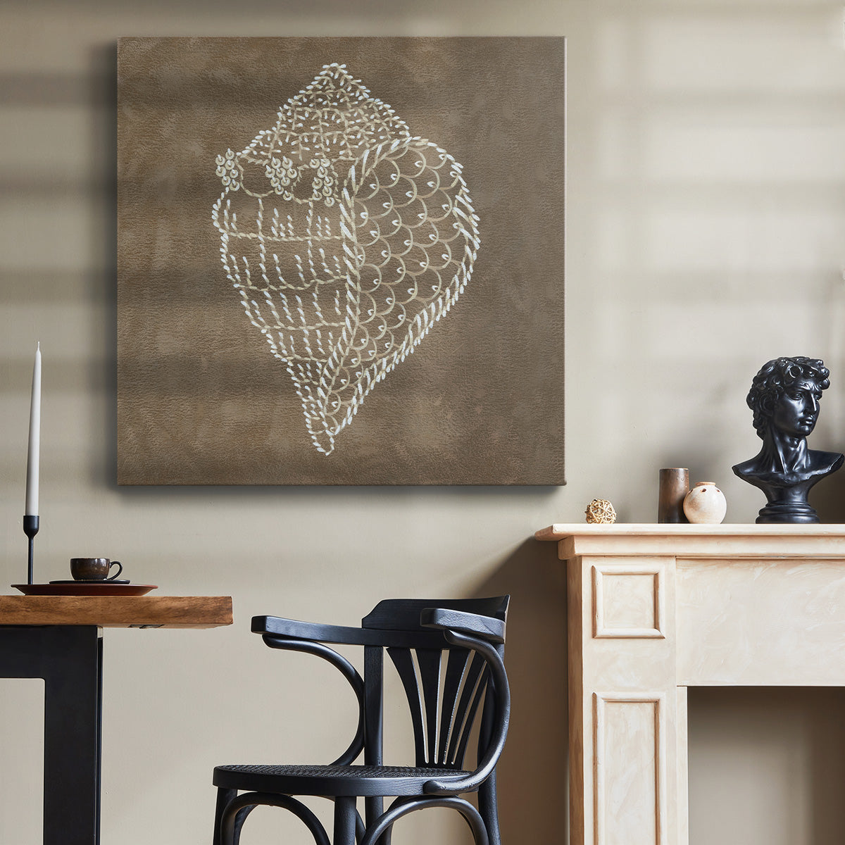 Embroidered Shells I - Canvas Art Print