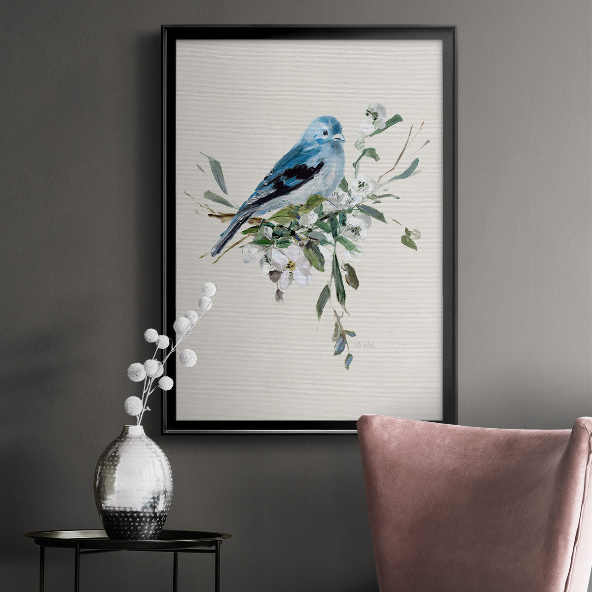 Bluebird Happy I - Modern Framed Canvas Print