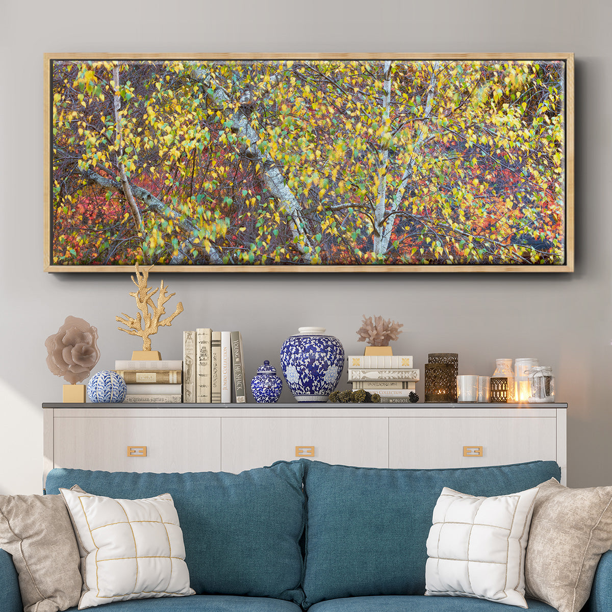 Tree Panorama IV - Floater Framed Canvas Print