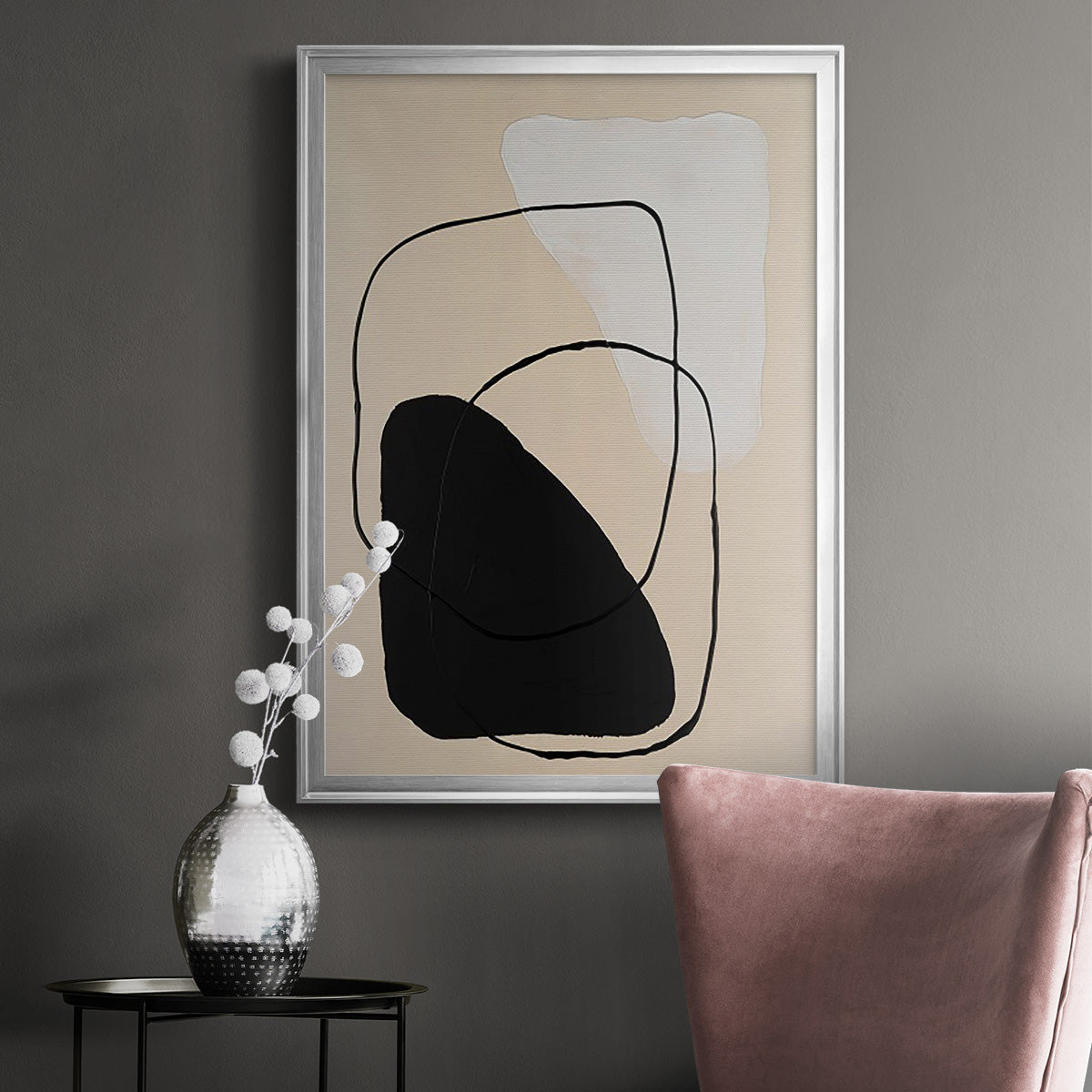 Avant Mod II - Modern Framed Canvas Print