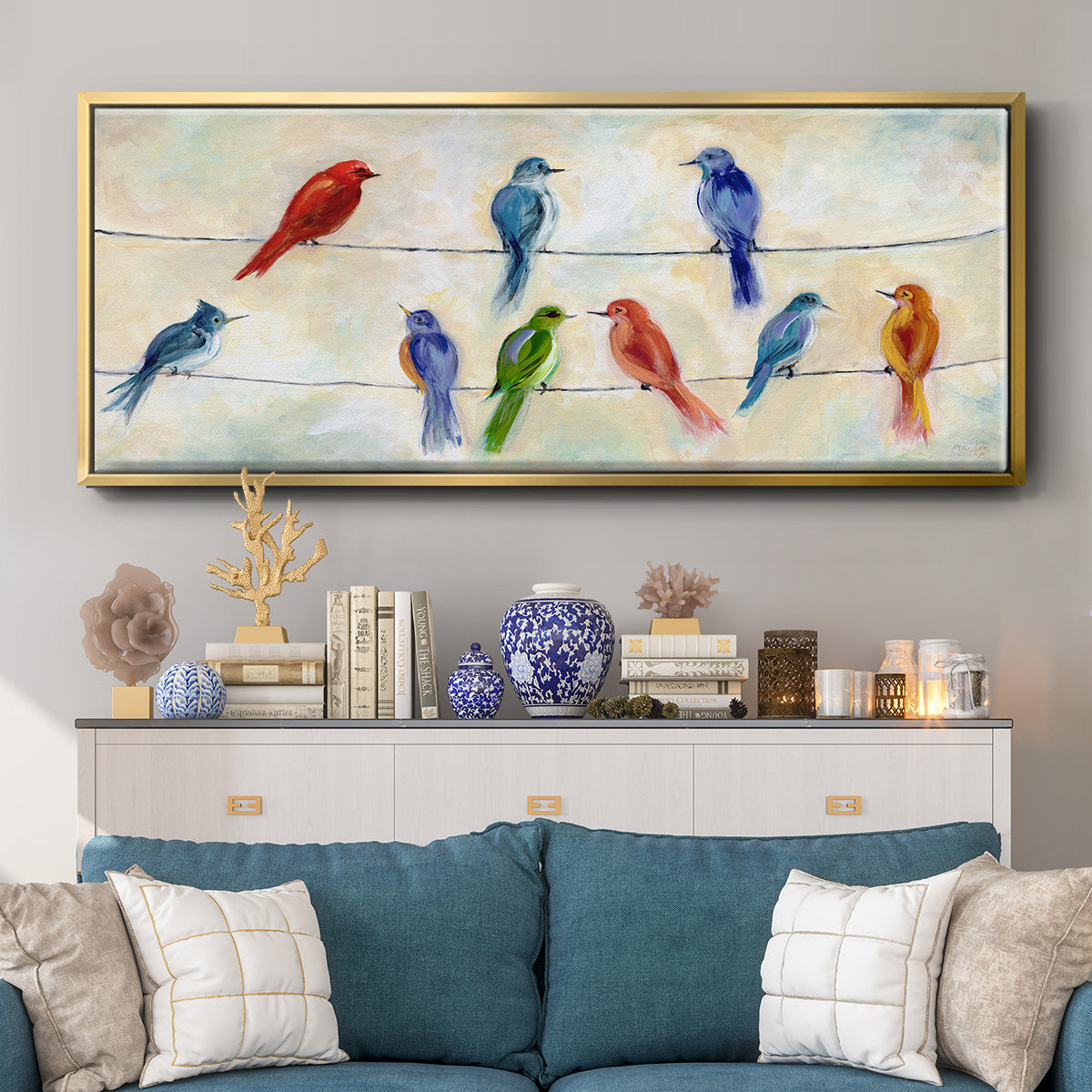 Chatter - Floater Framed Canvas Print