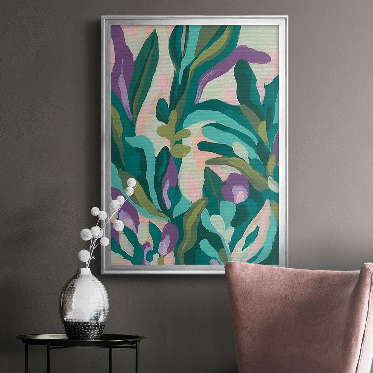 Jungle Wave II - Modern Framed Canvas Print