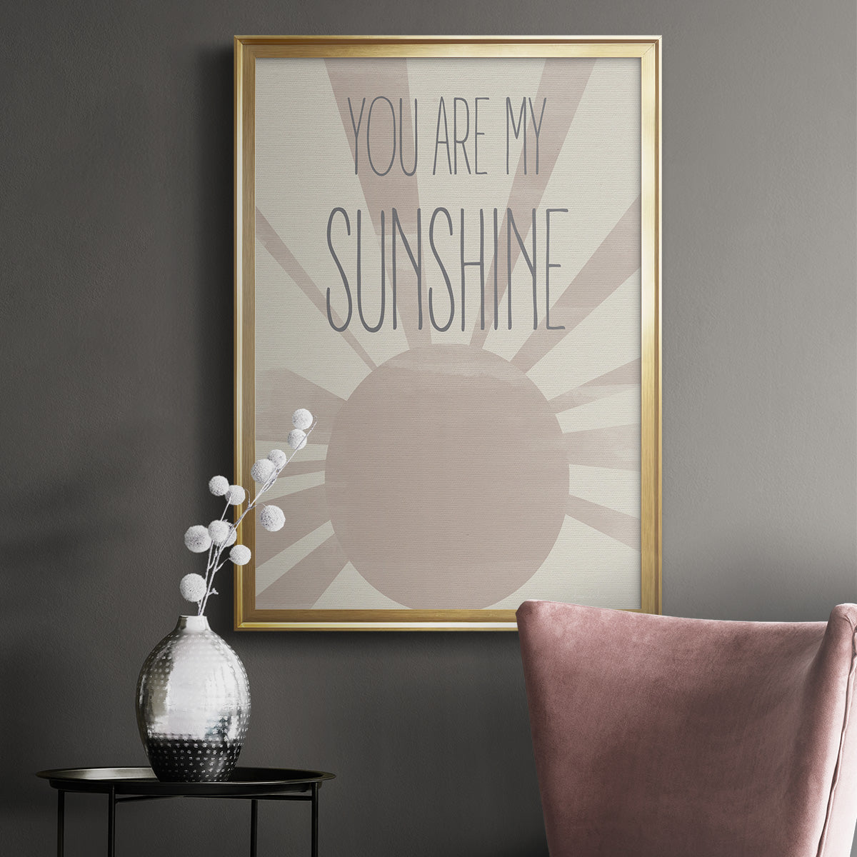 Sunshine - Modern Framed Canvas Print
