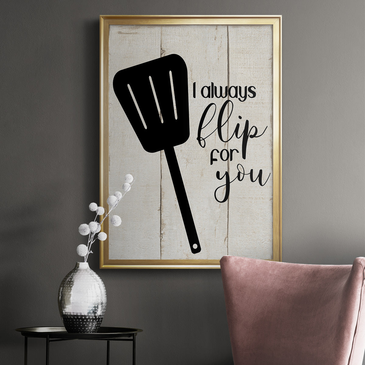 Flip For You - Modern Framed Canvas Print