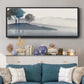 Serene Silhouette I - Floater Framed Canvas Print