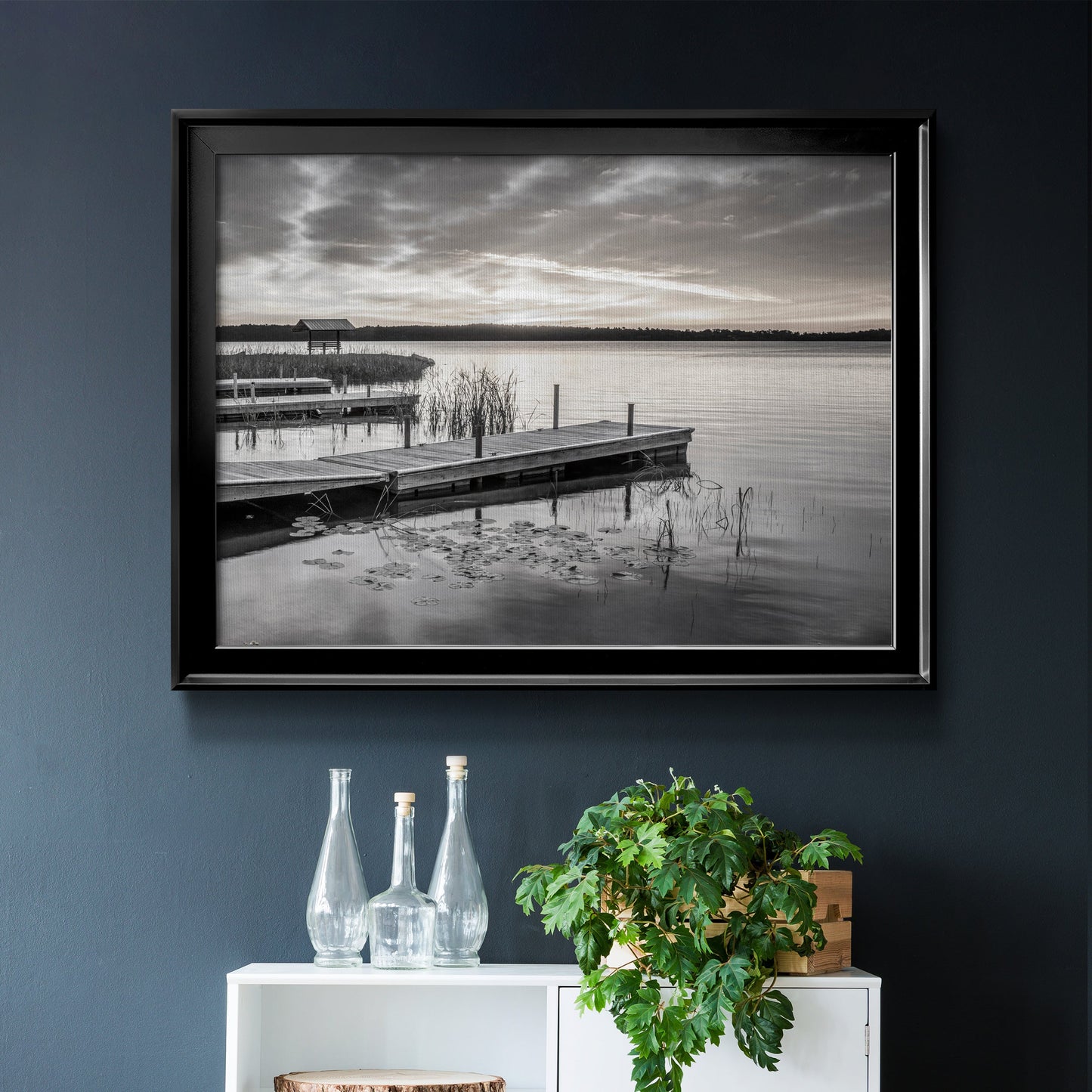 Soft Summer Sunrise - Modern Framed Canvas Print