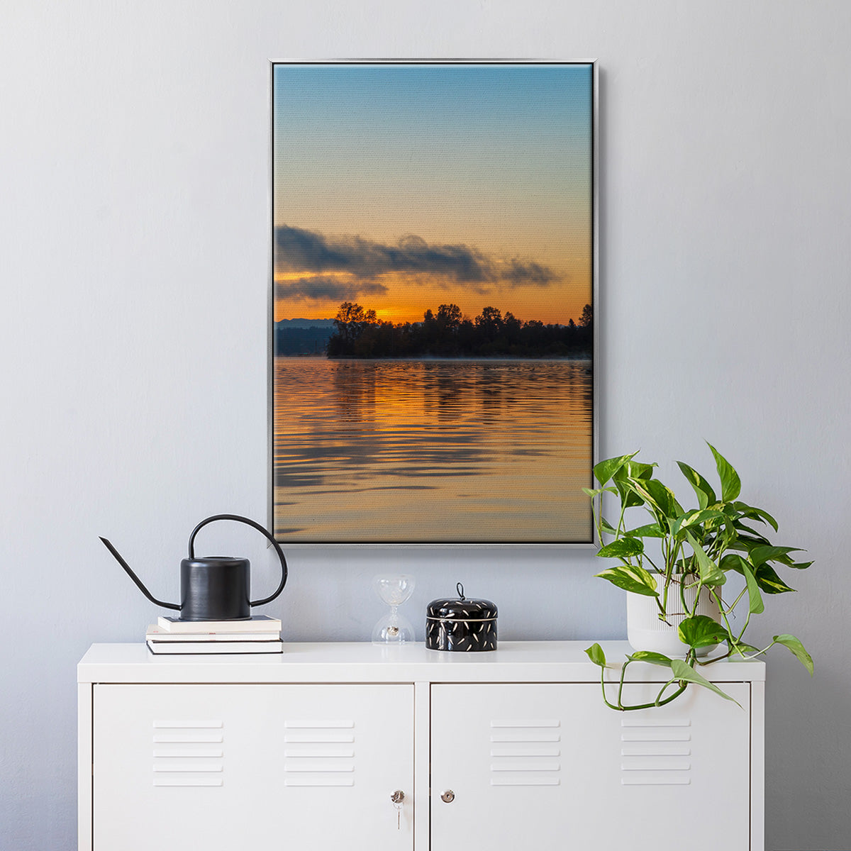 Molten Gold - Floater Framed Canvas Print