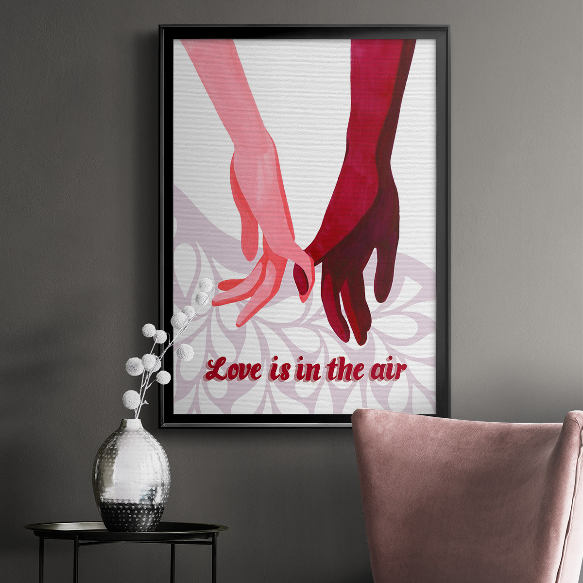 Groovy Love II - Modern Framed Canvas Print