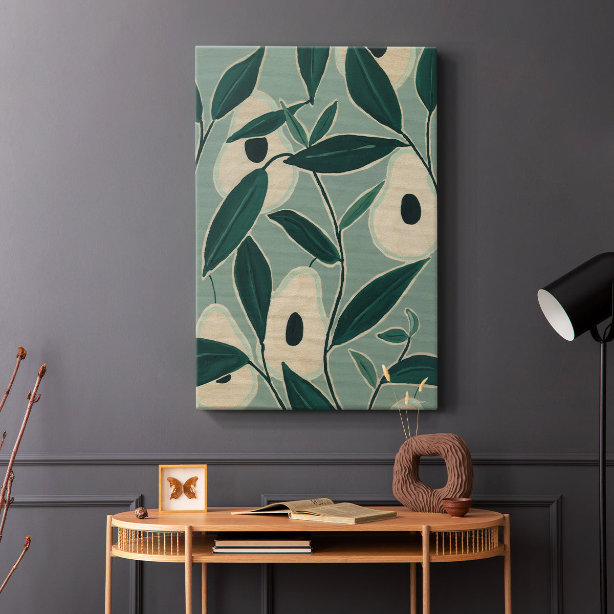 Monochrome Avocados - Canvas Art Print