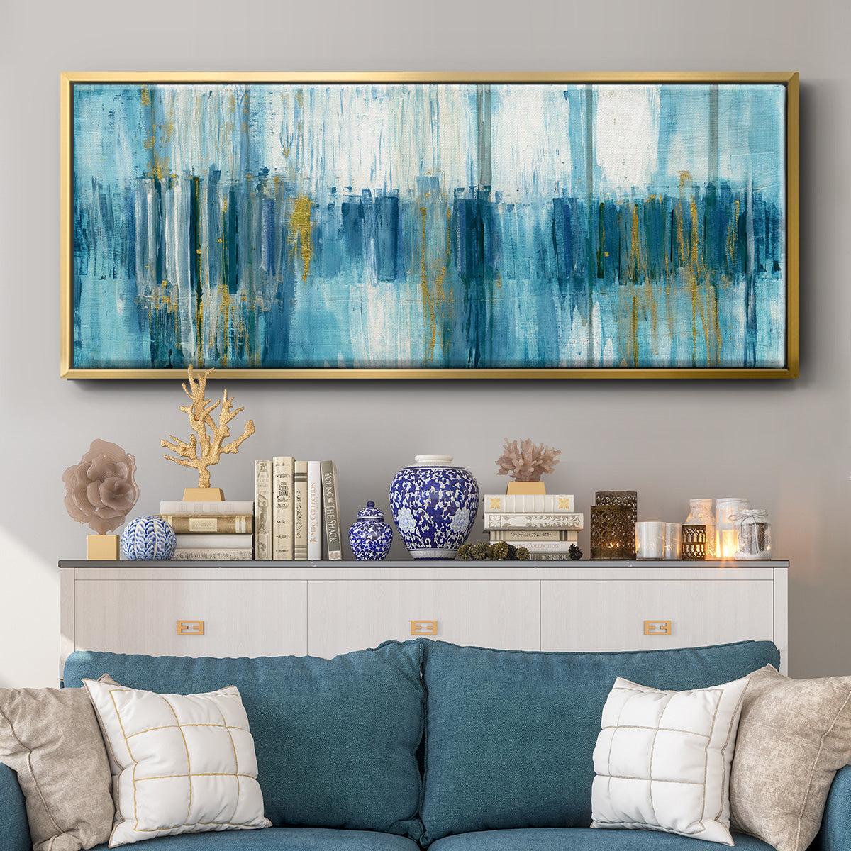 Abstract Saturnia - Floater Framed Canvas Print