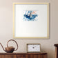 Dancing Blue I Premium Framed Print Double Matboard