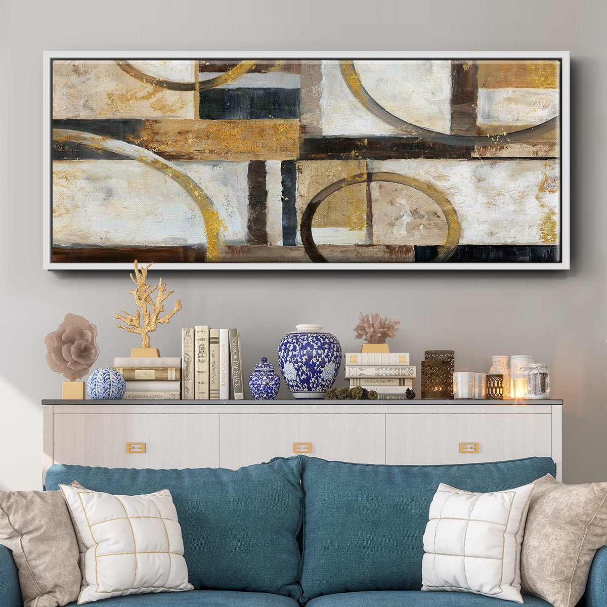 Interplay - Floater Framed Canvas Print
