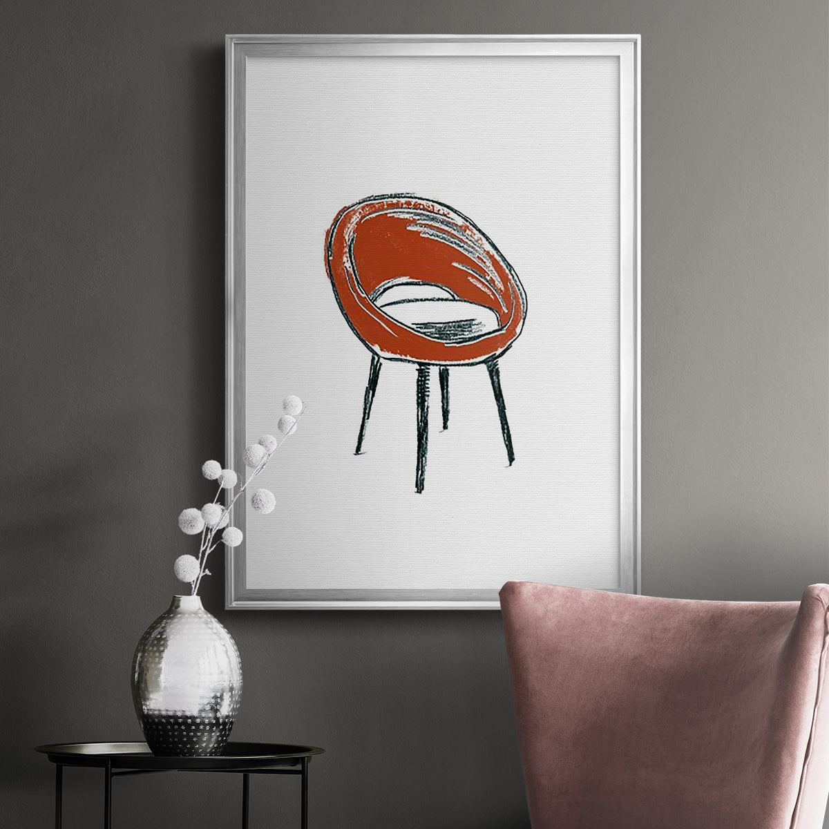 Take a Seat V - Modern Framed Canvas Print