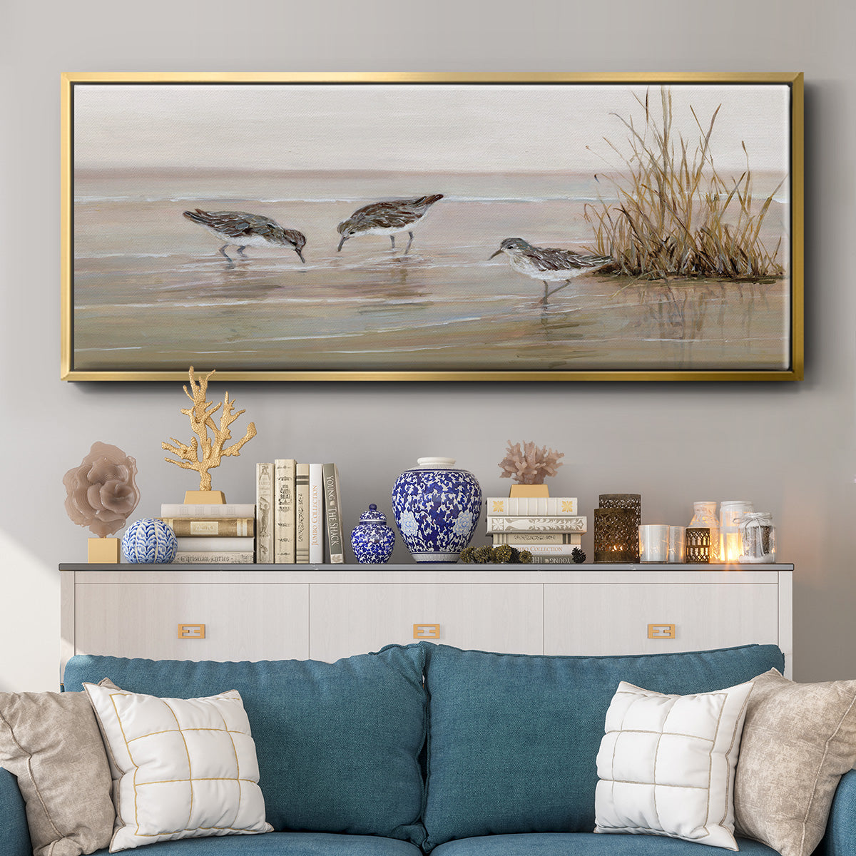 Early Risers II - Floater Framed Canvas Print