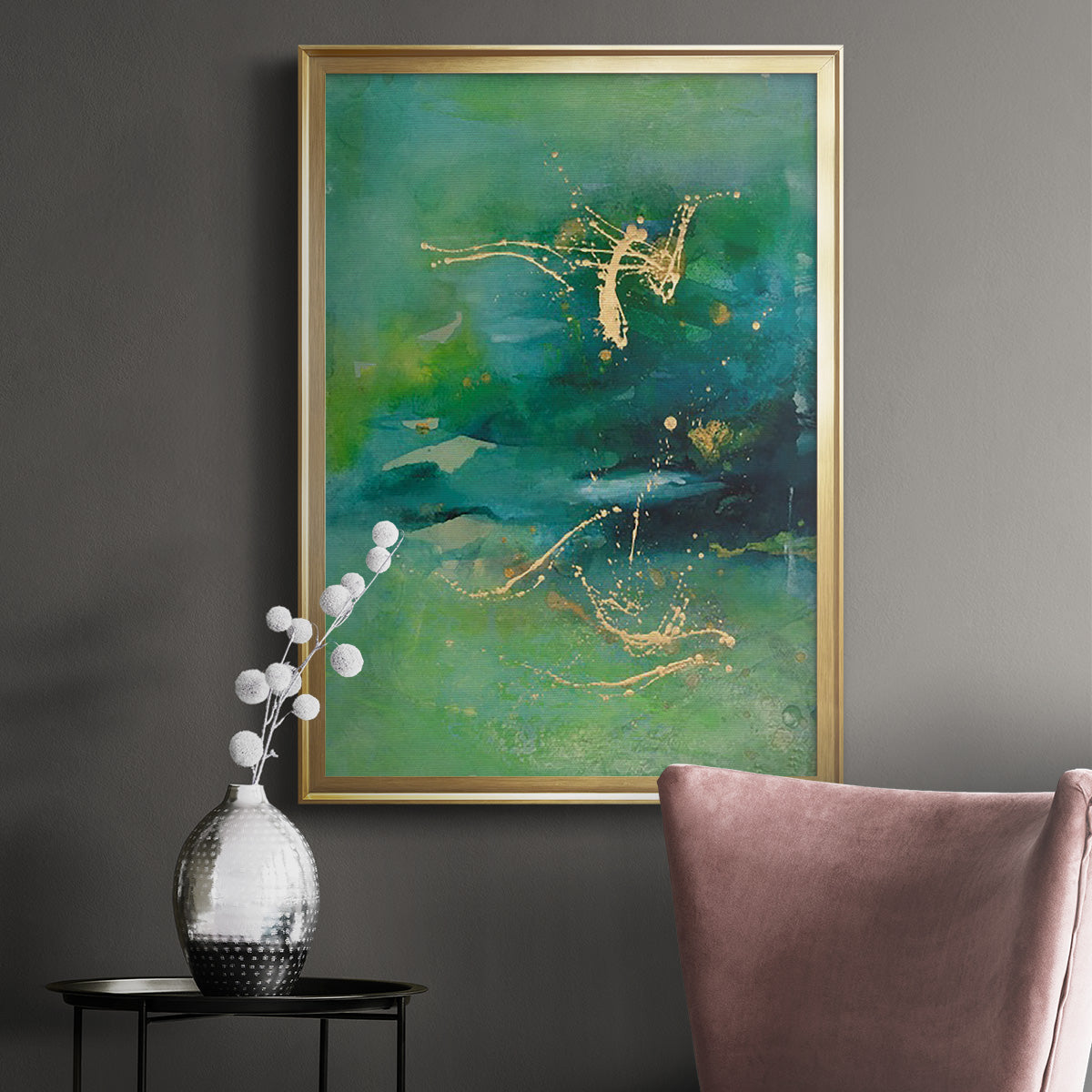 Peaceful Diptych II - Modern Framed Canvas Print
