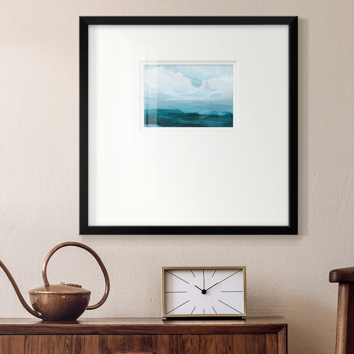 Azure Rising III Premium Framed Print Double Matboard