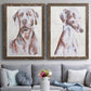 Sitting Dog I - Premium Framed Canvas 2 Piece Set - Ready to Hang