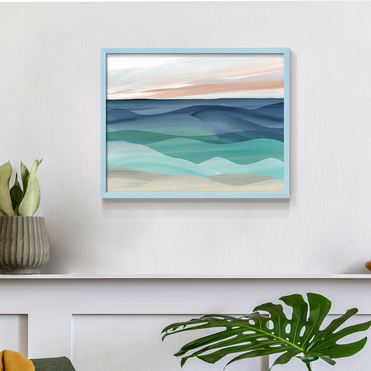 43524,abstract,ocean,landscape,art,painting,modern,sunset,blue,green,tranquility,waves,color,decor,home,framed,contemporary,nature,ocean view,coastal,seascape,peaceful,wall art,interior design,smooth,texture,horizon,stylish,ocean colors,creative,relaxation,scenery,sea,calming,atmosphere,aesthetic,visual,bright,layered,Re-stickable,Abstract