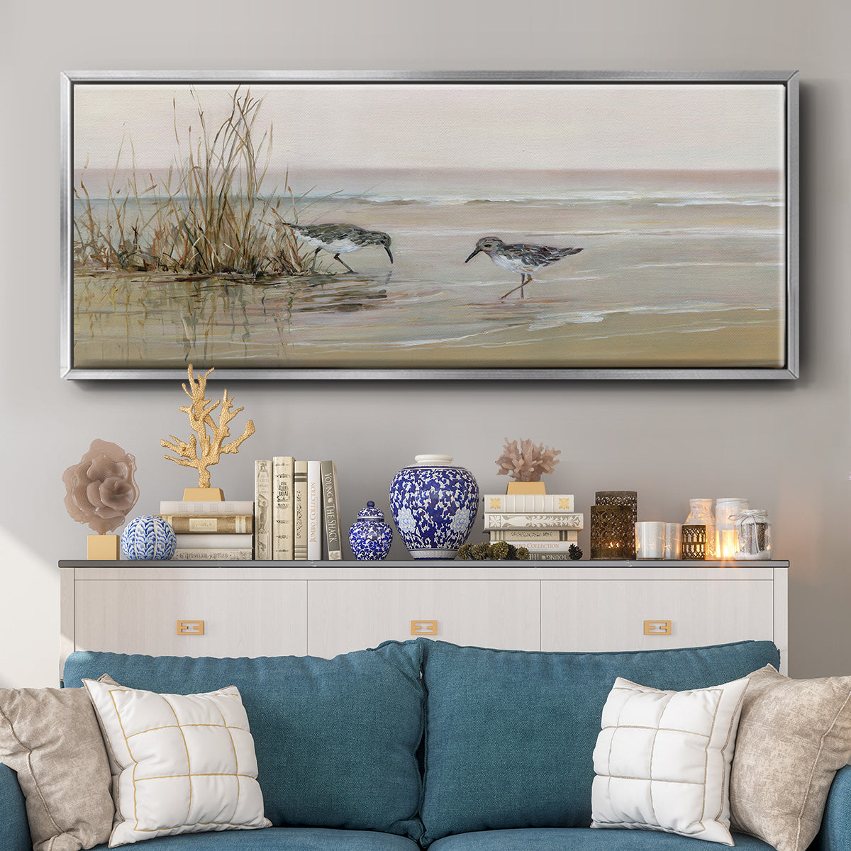 Early Risers I - Floater Framed Canvas Print