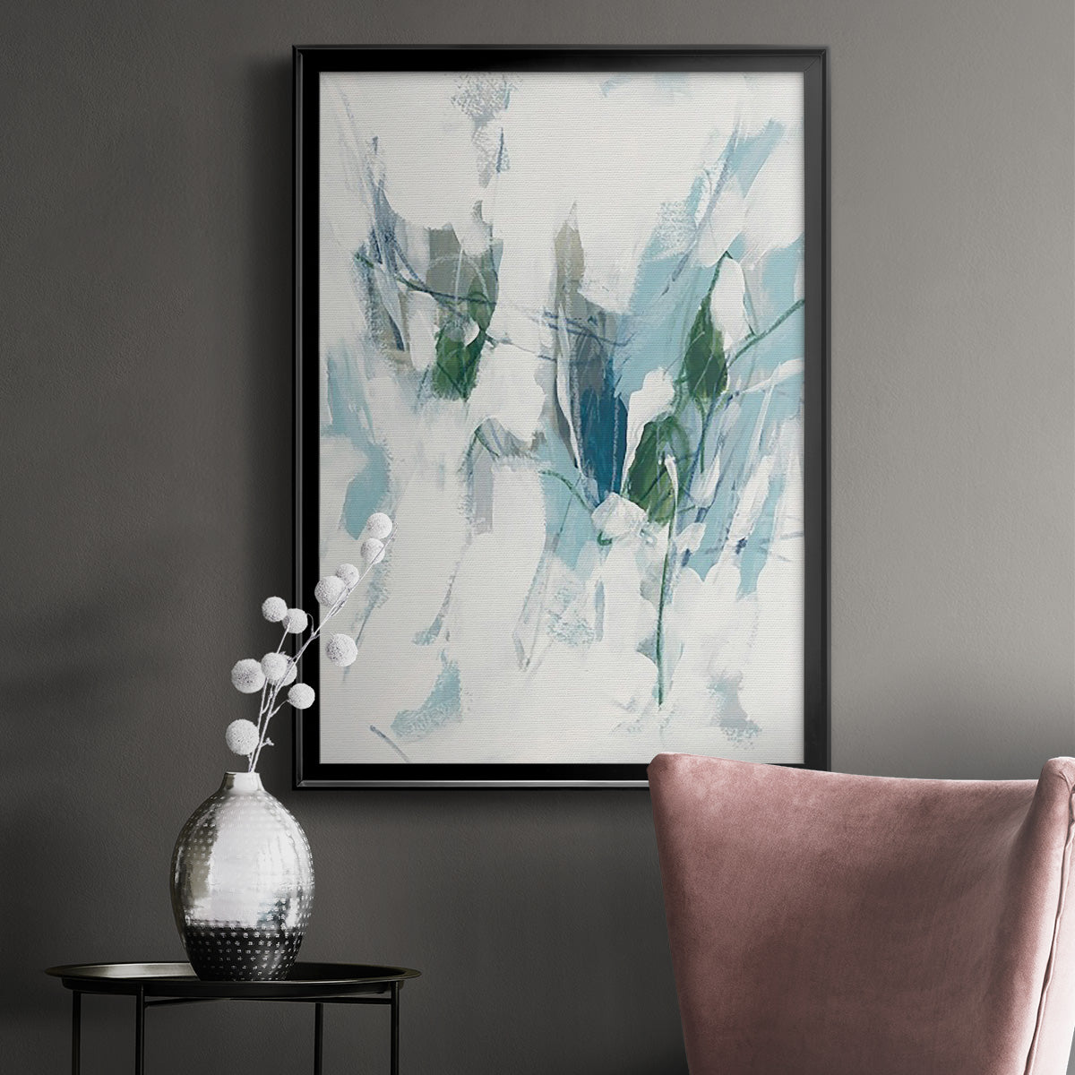 Ice Cavern I - Modern Framed Canvas Print
